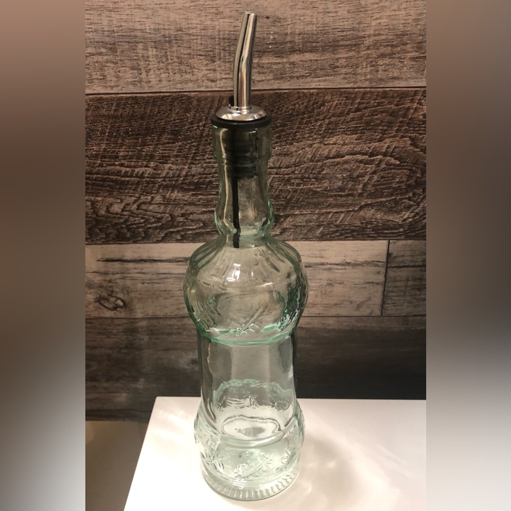 Decorative Tinted Green Pour Bottle